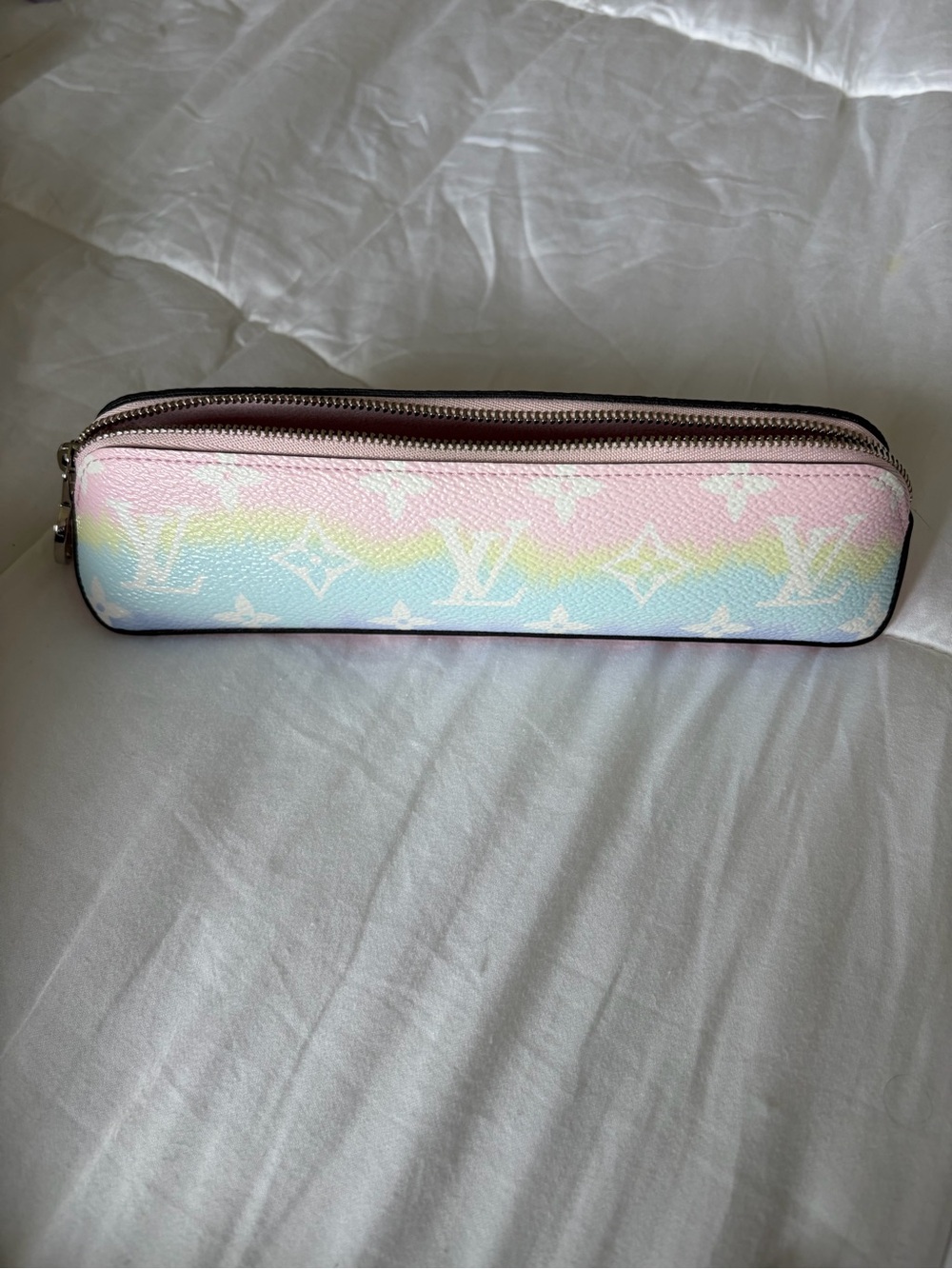 Louis Vuitton Pastel Monogram Pencil/Zip Pouch - Pink, Blue, Cream